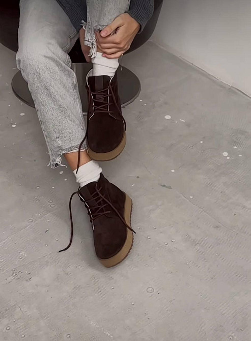 Molly Ботинки MOLLY шоколадные натуральная замша зимние высота 11см (5654) Коломыя - изображение 2