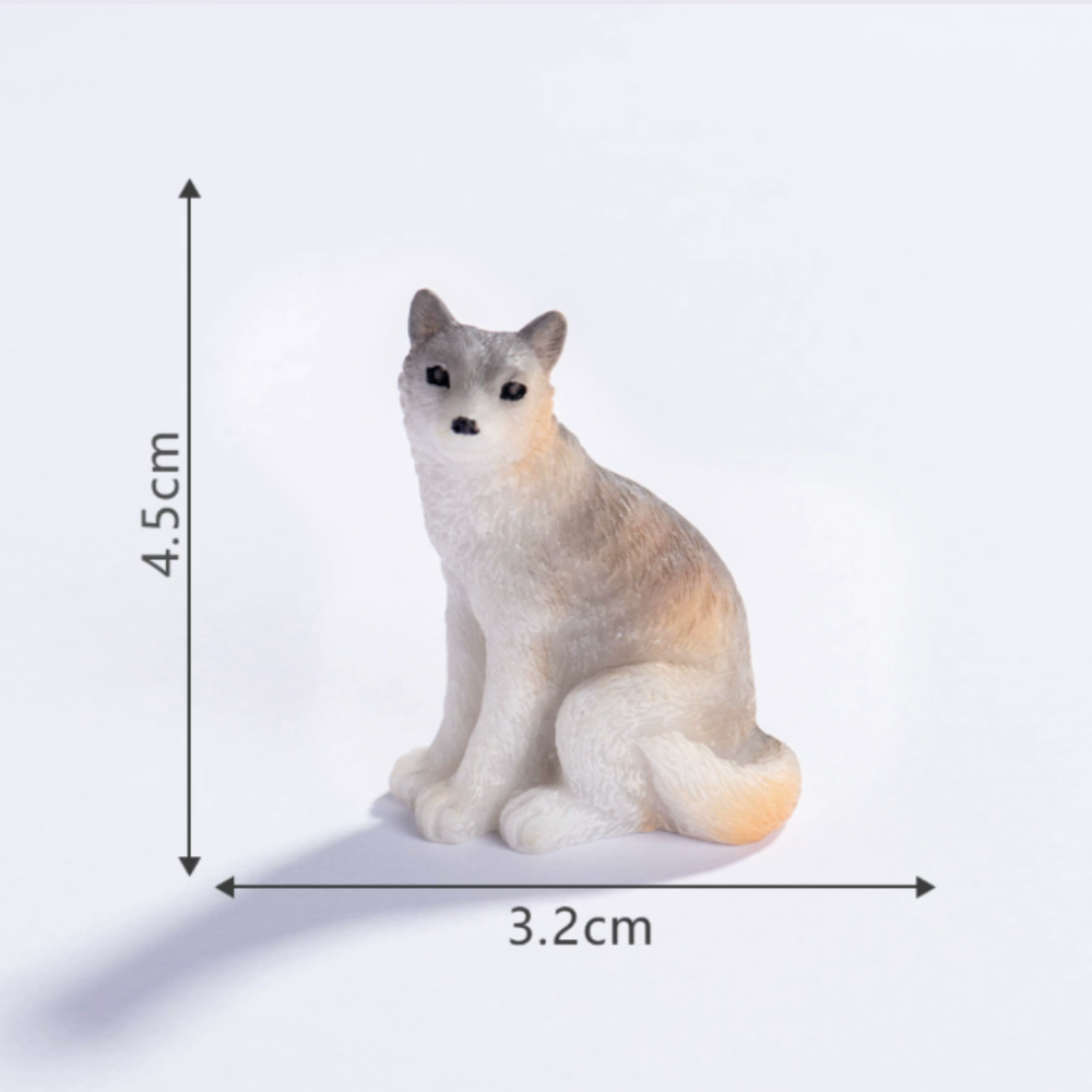 Миниатюрные фигурки пара волков 5.1 х 6.2 см для мини-сада и поделок Одесса - изображение 3