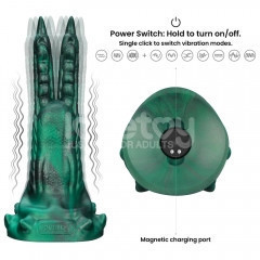 Вібростимулятор - Double-Claw Vibrating Silicone Dildo Savage Charm Sex Aura Київ - фото 2