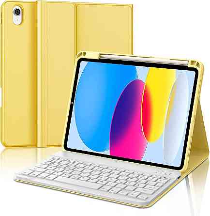 Чехол клавиатура для iPad A16 2025/ iPad 10-го поколения (2022) A2696 / A2757 / A2777 с заменяемой батарейкой Днепр