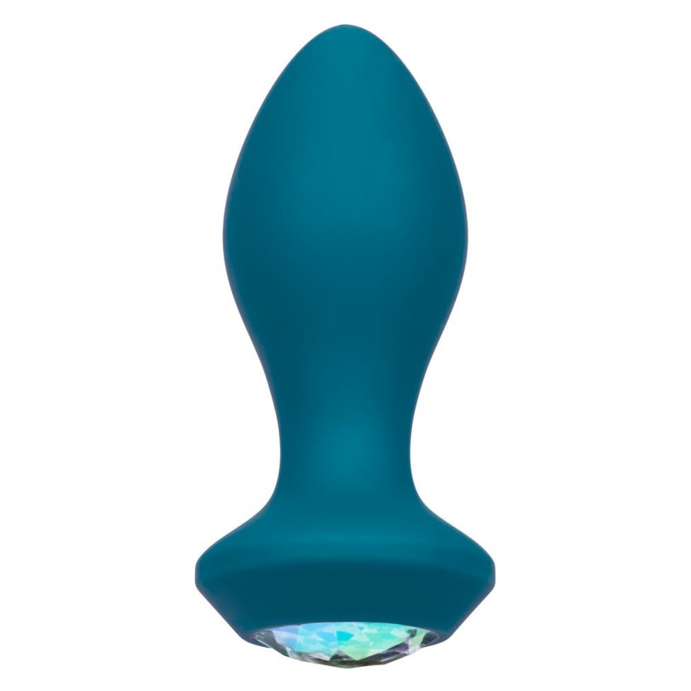 Анальная пробка с вибрацией Vibrating Crystal Probe Голубая California Exotic Sex Aura Киев - изображение 2