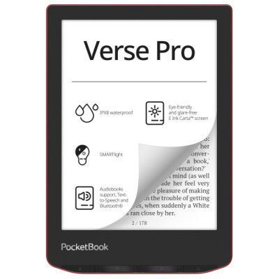 Електронна книга Pocketbook 634 Verse Pro, Passion Red (PB634-3-CIS) Вінниця - фото 1