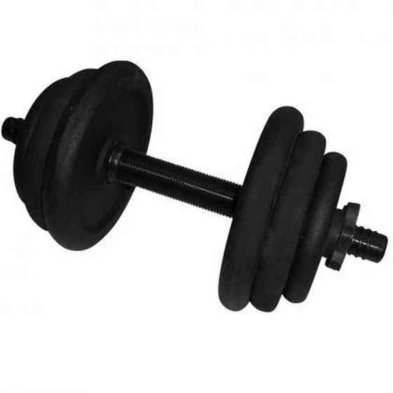 Гантель наборная литая NE-300-GP013, 12,5 кг, черный Винница