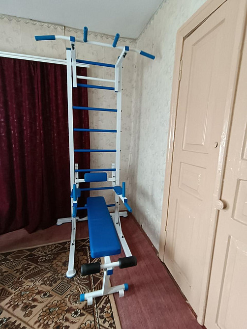 Шведская стенка для дома и спортзала тренажер для детей и взрослых спортивная металлическая турник брусья Каменское - изображение 10