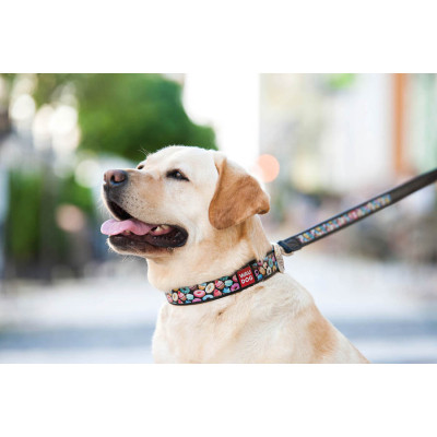 Нашийник для тварин WAUDOG Design з QR паспортом "Пончики" Ш 25 мм Д 38-49 см чорний (37131) Вінниця - фото 6