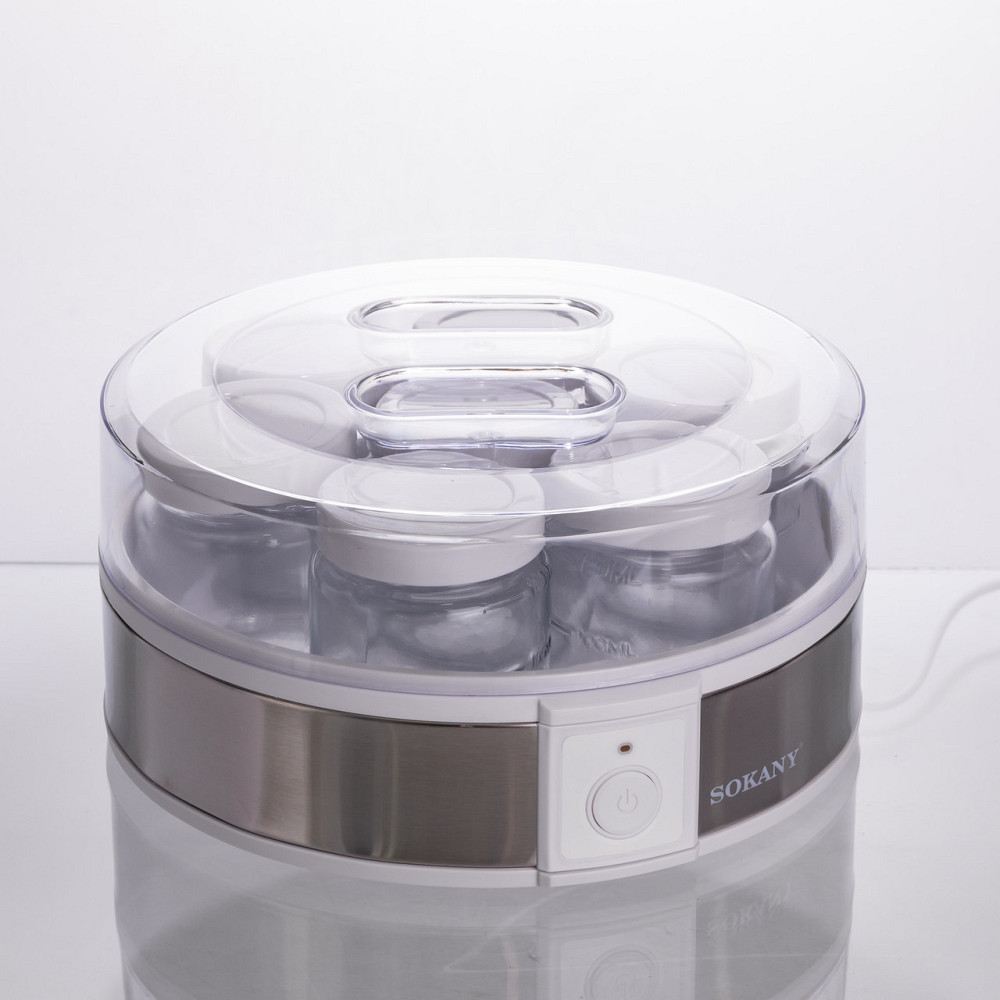 Sokany Йогуртниця електрична на 7 баночок по 180 (мл) апарат для приготування йогурту 20 Вт йог Коломия - фото 7