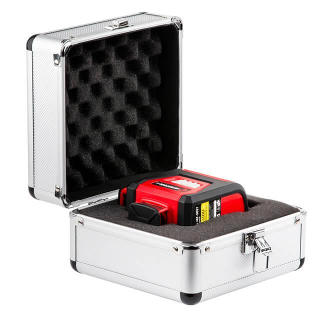 Лазерний рівень INTERTOOL MT-3057, 360°, 3 лазерні головки - зручний розмір і міцний корпус Львів - фото 9