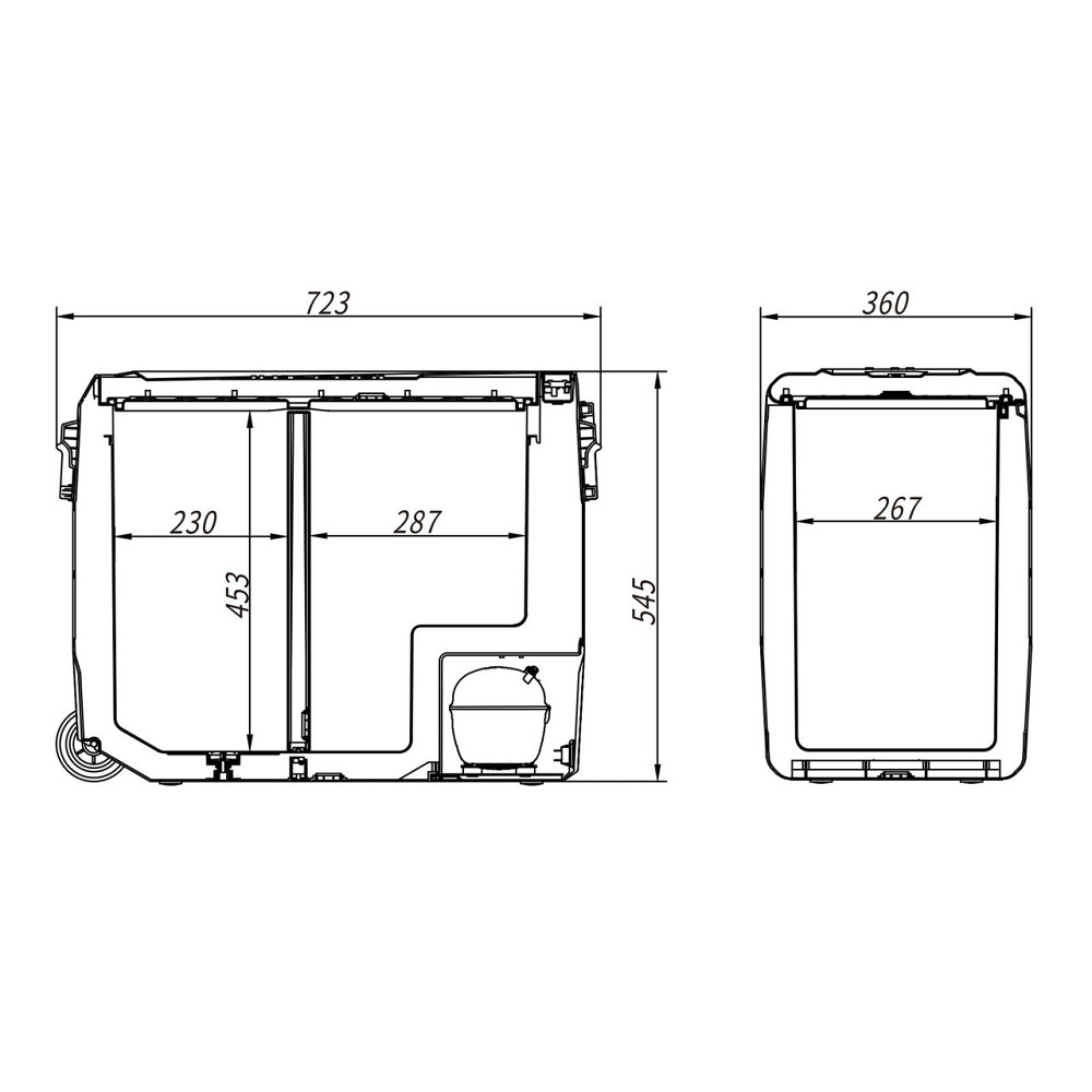 Двухкамерный атохолодильник Alpicool T60 (LG) -20 ℃ 12, 24, 220 вольт Киев - изображение 9