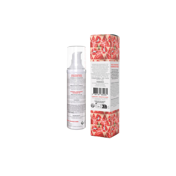 Массажное масло EXSENS Strawberry 50 мл разогревающее, без сахара, без парабенов, съедобное Sex Aura Киев