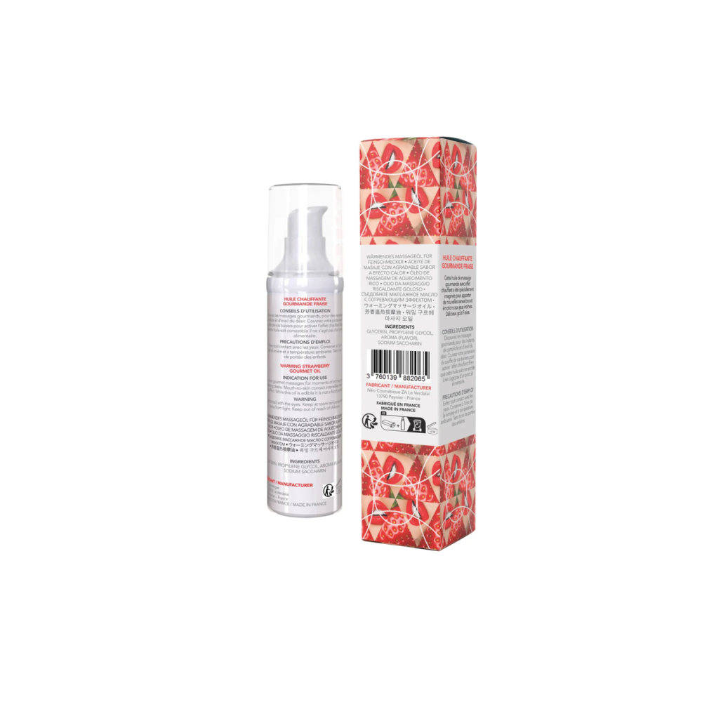 Массажное масло EXSENS Strawberry 50 мл разогревающее, без сахара, без парабенов, съедобное Sex Aura Киев - изображение 3