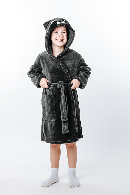 Халат дитячий, теплий Єнот, топ 152 Крохатушка одяг Київ - фото 1