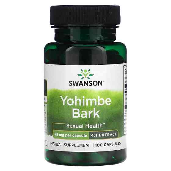 Екстракт йохімбе Swanson Yohimbe Bark Standardized 75 mg 100 Caps Луцьк
