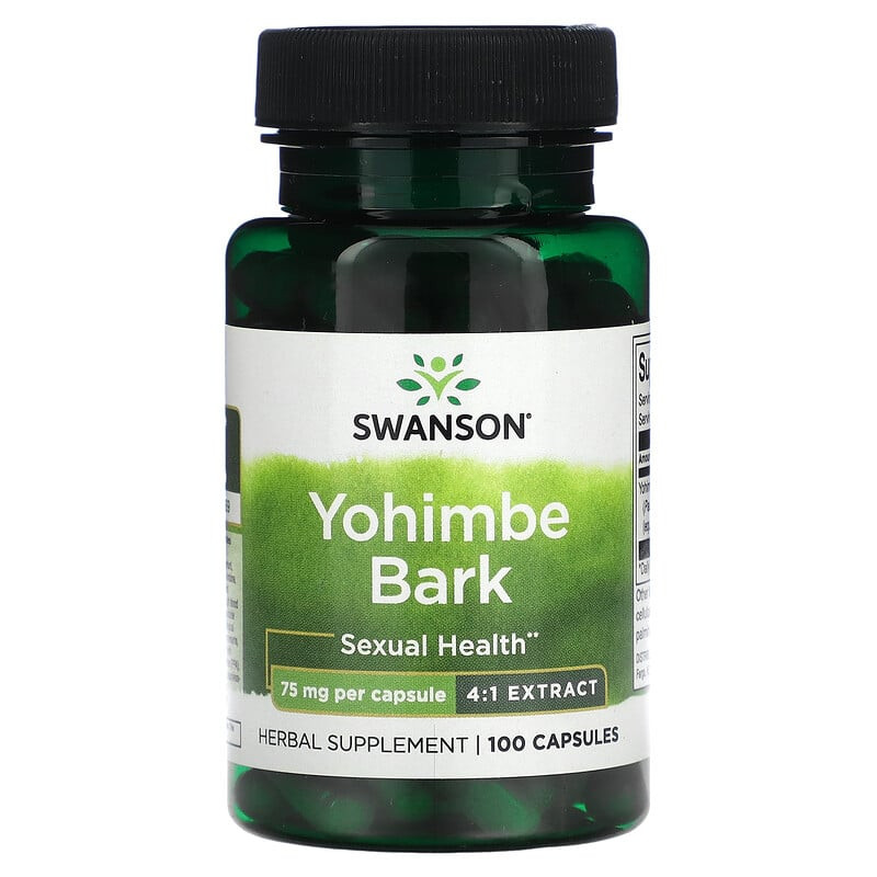 Екстракт йохімбе Swanson Yohimbe Bark Standardized 75 mg 100 Caps Луцьк - фото 1