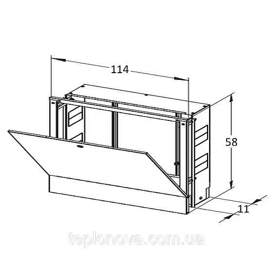 Коллекторный шкаф внутренний ЕСО+ ШКВ-06 1145x580x110 Черновцы