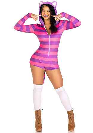 Комбинезон-костюм кошечки Leg Avenue Comfy Cheshire XS, с капюшоном Sex Aura Киев