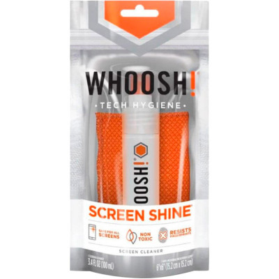 Спрей для очистки Whoosh! Screen Shine GO XL 100ml, microfiber 14x14cm (1FG100ENFR/1FG100XLENFR) Винница - изображение 1