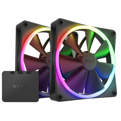 Кулер для корпуса NZXT F140RGB Twin (Black) (RF-R14DF-B1) Винница - изображение 1