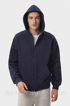 Худі на блискавці чоловіче базове RAY PREMIUM LOOSE темно-синє (U0409M-Navy Blue) M Київ