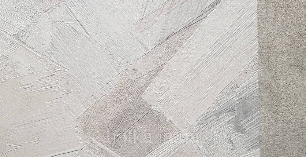 Шпалери вінілові на флізеліні Grandeco Time метрові абстракція структурні мазки молочні білі бежеві Київ - фото 2