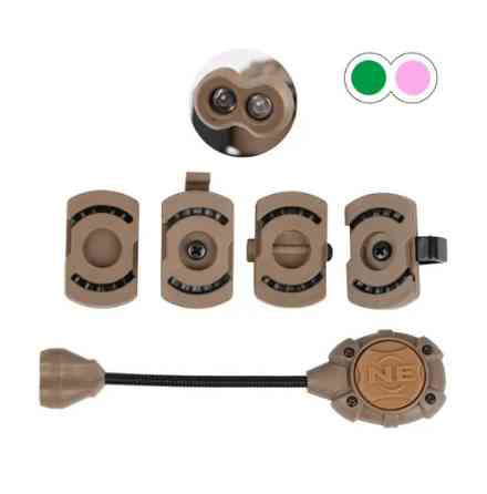 Тактический сигнальный фонарь Wadsn NE-05009-BK-green для шлема Mpls (зеленый + ИК свет) Койот Киев