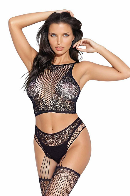 Бодістокінг - Bodystocking 2083, black - One Size Sex Aura Київ - фото 2