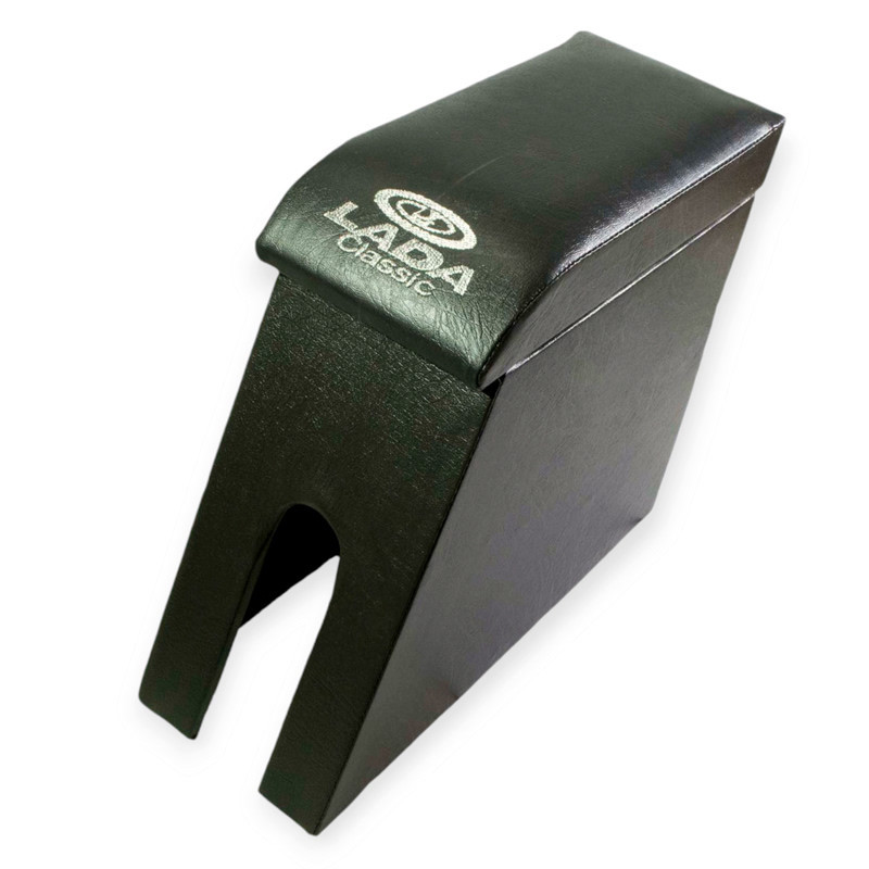 Подлокотник ваз 2105-07 черный с вышивкой (кожзам) Мукачево - изображение 1