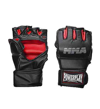 Рукавиці для MMA PowerPlay 3053 Чорно-Червоні L/XL Каменское