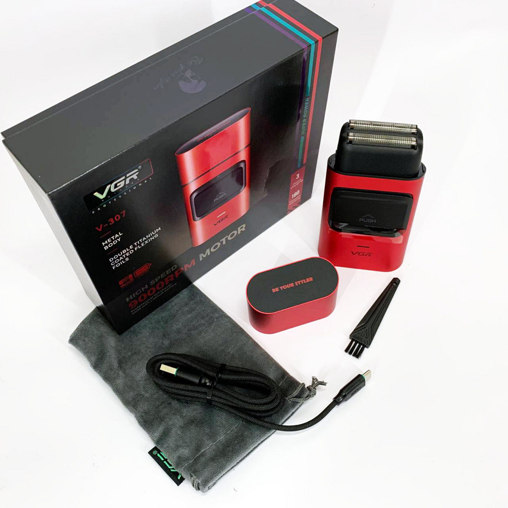 Чоловіча акумуляторна електробритва, Бритва з акумуляторним зарядним пристроєм, Бритви акумуляторні ZE-17 Івано-Франківськ - фото 5