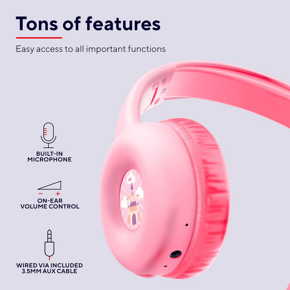 Bluetooth-гарнітура Trust On-ear Nouna Kids, Wireless Pink (25274) ( 15599 ) Харків - фото 12