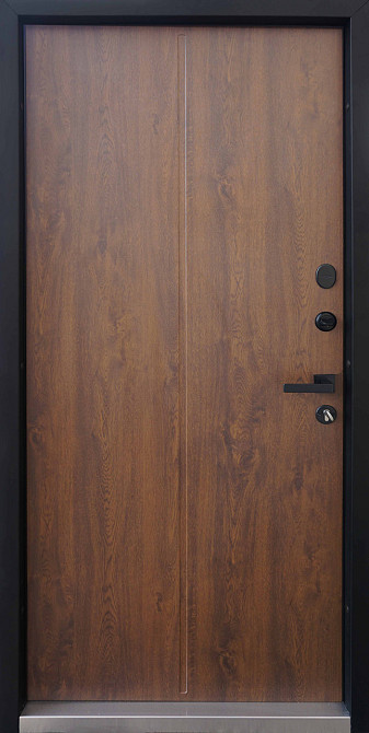 Дверь уличная модель LAMA LINE, дуб темный 860 Киев - изображение 2