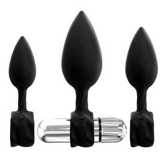 Набір анальних вібропробок Bathmate Anal Training Plugs VIBE, діаметр 2,5 см - 3,1см - 3,8см Sex Aura Київ