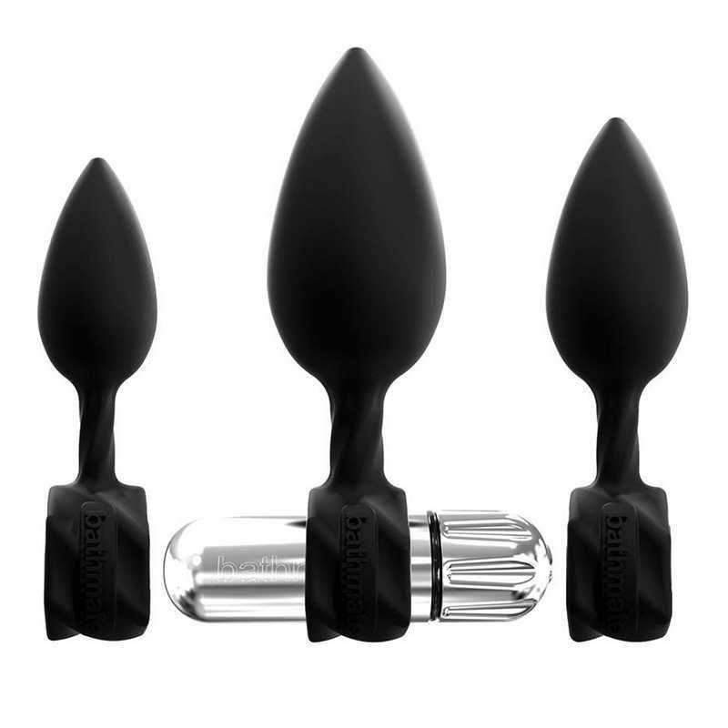Набір анальних вібропробок Bathmate Anal Training Plugs VIBE, діаметр 2,5 см - 3,1см - 3,8см Sex Aura Київ - фото 1