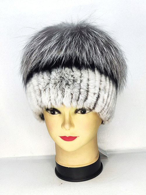 Шапка хутряна жіноча кубанка шиншилова Надін Сірий Харків - фото 9