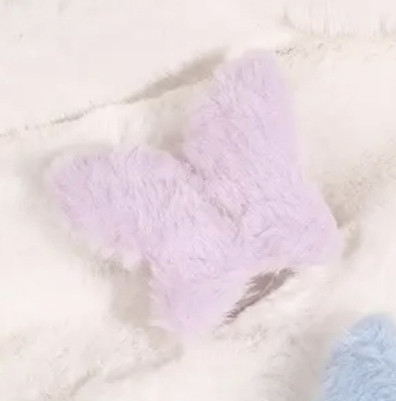 Шпилька крабік із хутра "Метелик" Фіолетовий Сміла - фото 1