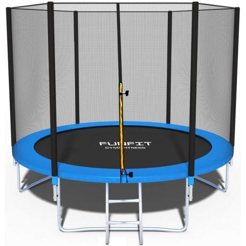 Батут Funfit 8ft (252см) синій з зовнішньою сіткою Киев - изображение 1