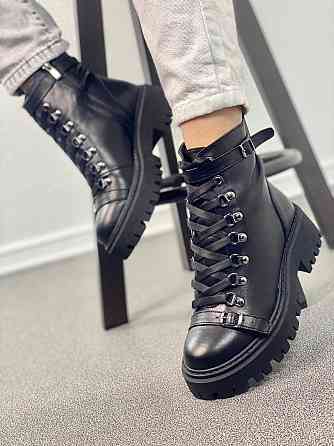 Жіночі черевики ARLEN чорні натуральна шкіра з хутром 35р.36р.37р. (4857) Коломия