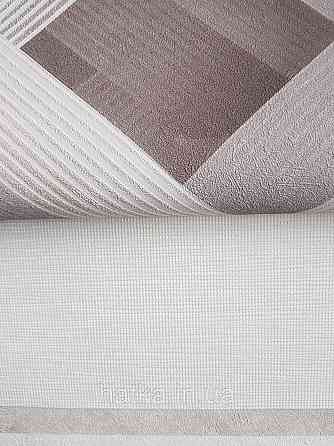 Шпалери вінілові на флізеліні Sintra Simmetria метрові геометрія фігури смуги коричневі сірі срібло 524558 Київ