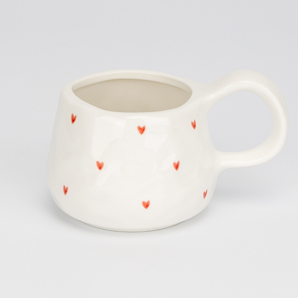 Кружка с блюдцем в нежном дизайне "Маленькие сердечки" 300 мл Винница - изображение 2