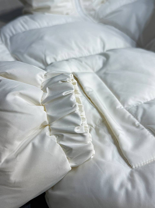 Куртка женская Haiziyuan 2603 оверсайз пуффер с воротником-стойкой молочная, молочний, M Киев - изображение 6