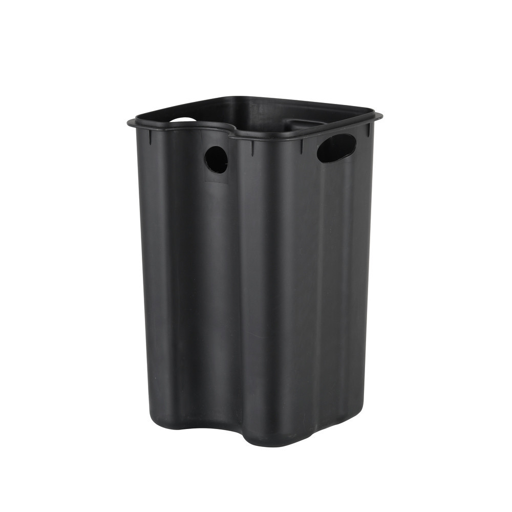 Відро для сміття з плавним закриттям квадратне Zerix Kubix-TC0108 Black 8 л колір чорний (ZX5892) Київ - фото 3