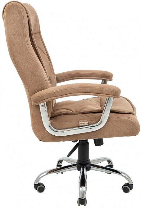 Офісне Крісло Керівника Richman Telavi Мустанг Caramel Хром М1 Tilt Бежевий Київ - фото 3