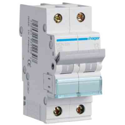 Автоматичний вимикач Hager 2-п. C 25A (6kA) 2M (A) (MCN225) Вінниця