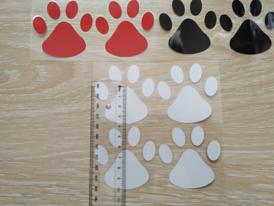 Наклейка на авто Сліди Білі світловідбиваючі Київ - фото 5