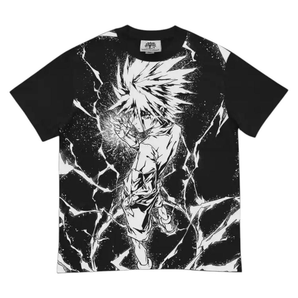 Футболка мужская с принтом аниме Охотник × Охотник Киллуа Золдйкк Годспеед оверсайз (S/M/L) Черний Днепр - изображение 3