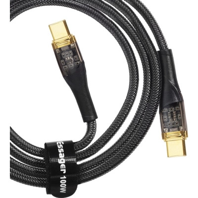 Дата кабель USB-C to USB-C 2.0m 100W black Essager (EXCTT1-XJA01-P) Вінниця - фото 2