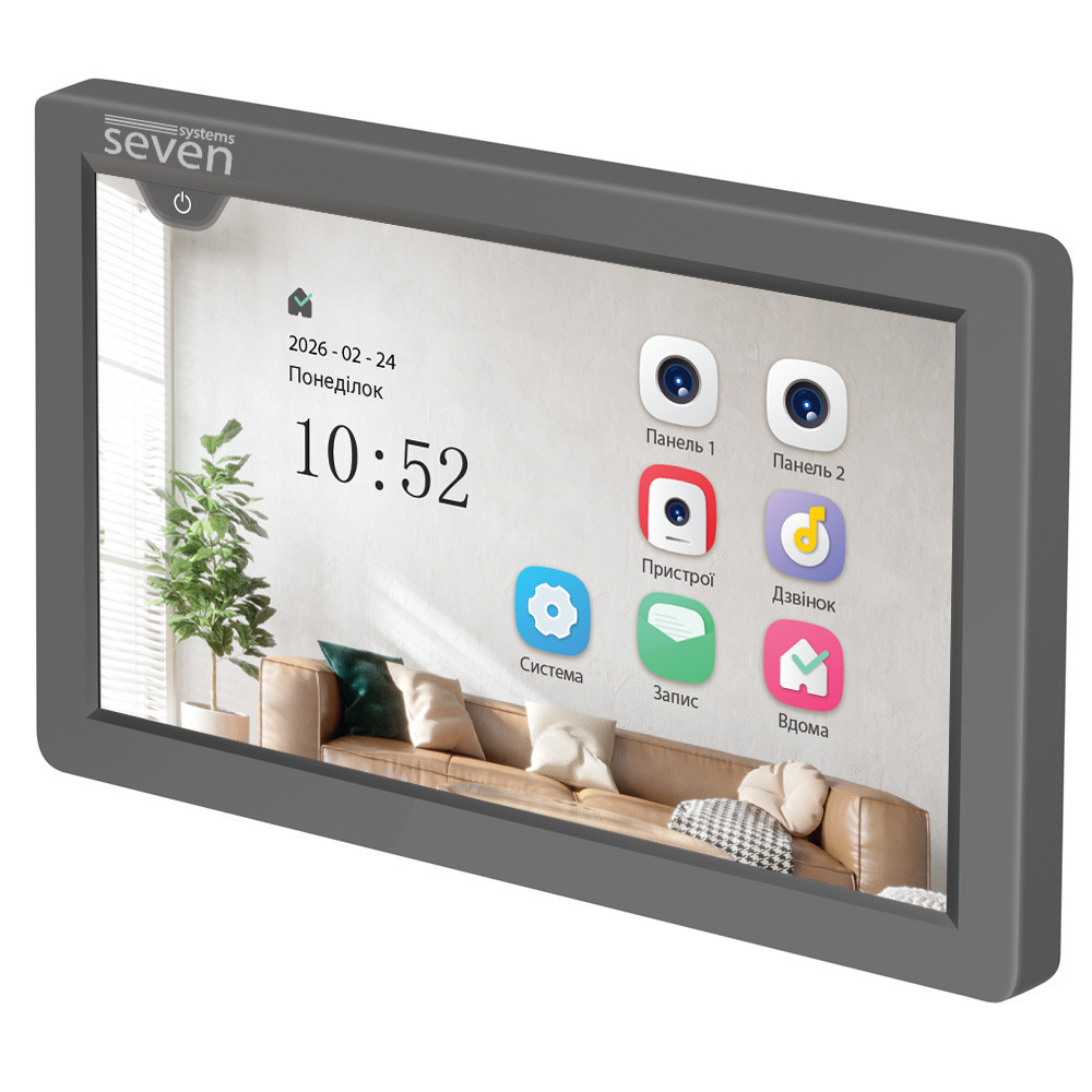 Видеодомофон 7 дюймов SEVEN DP-7570 FHD IPS grey Киев - изображение 3