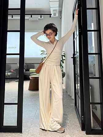 Женский стильный повседневный комплект двойка ангора Молочный, 42/44 Одесса