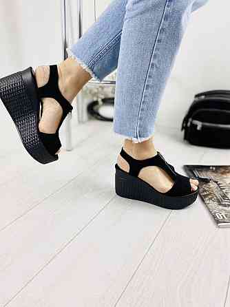 Injers Босоніжки жіночі INJERS 423 чорні (літо, замша натуральна) (970) Коломыя