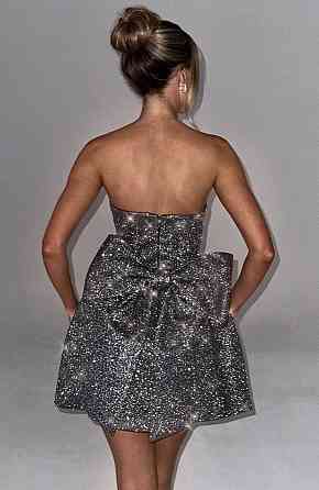 Женское стильное обаяние мини платье с бантом северное сияние Графит, 40/42 Одесса