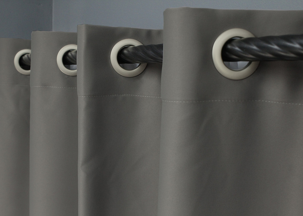 Комплект штор на люверсах VR-Textil Midnight № 1228ш 150х270 см 2 шт Сірий (37-0137) Київ - фото 8
